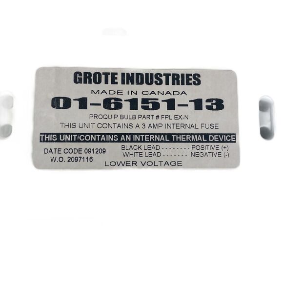 White 18" Dome Light LED WhiteLight Recessed Mount  Grote 01-6151-13 - Picture 3 of 4